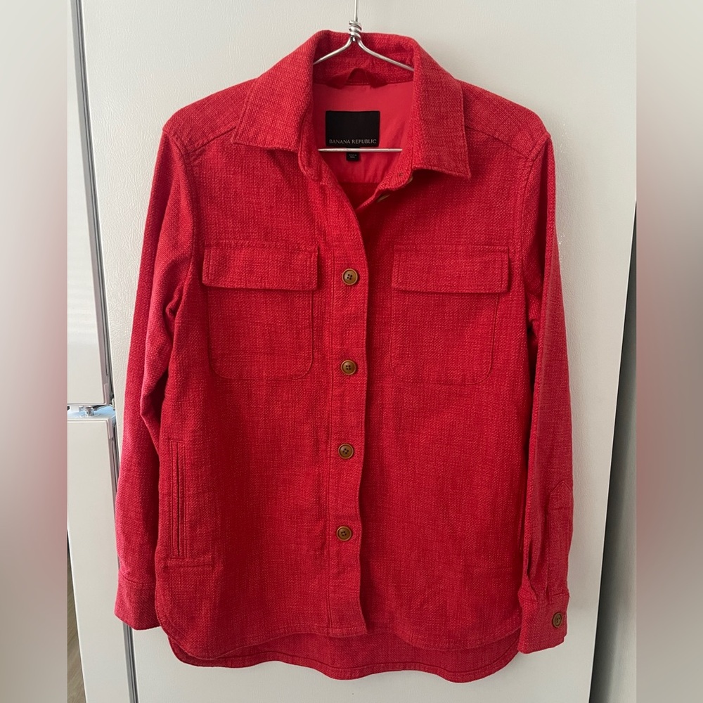 Banana Republic Women's Red Utility Jacket